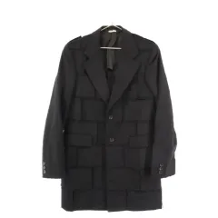 XL コム・デ・ギャルソン オム プリュス 18AW パネル パッチワーク コート ジャケット ブラックのサムネイル