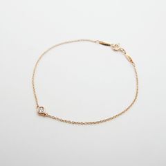 美品】K14 585 ローズカット 天然ダイヤモンド ブレスレット 1.4g 