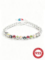 silver シルバー 925 ビーズ シャイニー ブレスレット17 18 19 silver シルバー 925 ビーズ シャイニー ブレスレット17 18 - メルカリ