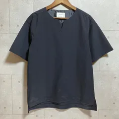 STUDIOUS ステュディオス キーネック プルオーバー シャツ Tシャツ 半袖 トップス M ネイビー メンズ SU-41-5のサムネイル