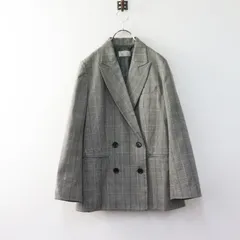 美品 2023AW ジャーナルスタンダードレリューム JOURNAL STANDARD relume Wブレストチェックジャケット＼ブラック【2400015067315】のサムネイル