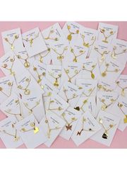Ladies' Jewelry Set, 10-Piece Minimalist Stainless Steel Earrings & Necklace Set, Elegant and Cute Heart & Cherry Mix Style, Multi-Piece Jewelry Set for Parties, Weddings, and Daily Wear, Fashionable