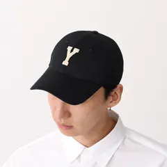 SAINT LAURENT サンローラン キャップ 帽子 Y バーシティ キャップ 8168713 YR57 メンズ ユニセックス ブラック アイボリー コットン ベースボールキャップ 調節可能 パッチのサムネイル