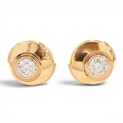 極美品◇Cartier カルティエ TBG441 ダムール XS ダイヤモンド1P 750(PG) ピアス ピンクゴールド 重量1.08g レディース 箱 ケース付きのサムネイル