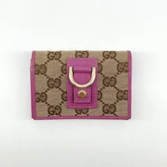 GUCCI（グッチ） アビー 141417 カードケース ブラウン×ピンクのサムネイル