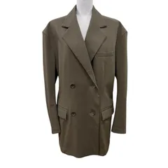 美品☆ISSEY MIYAKE イッセイミヤケ 25AW IM53JD224 コットン SIMPLE ENSEMBLE コート ジャケット カーキ 2 日本製 正規品 レディースのサムネイル