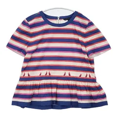 MARC BY MARC JACOBS サイズ12 ボーダー ブラウス シャツ ブルー レッド ベージュ レディース マークバイマークジェイコブス【中古】6-0702S∞のサムネイル
