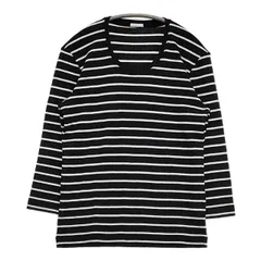 theory コットン 長袖Ｔシャツ カットソー ロンＴ ブラック ホワイト メンズ セオリー【中古】6-0702M∞のサムネイル