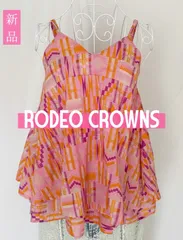 359.新品タグ付き♡ RODEO CROWNS ロデオクラウンズ  アフリカンバティックティアードキャミソール ピンク 定価5489 ♡ ノースリーブ キャミソールのサムネイル
