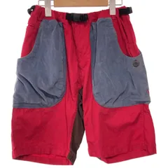 【中古】　AIGLE　ハーフパンツ　短パン　ウエストゴム　ジップフライ　ベルト　切替　アウトドア　古着　/1153のサムネイル