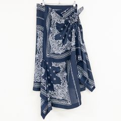sacai サカイ スカート 変形 ラップ ペイズリー バンダナ 総柄