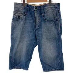 【中古】　DENHAM　ハーフパンツ　短パン　ボタンフライ　デニム　無地　古着　/1581のサムネイル