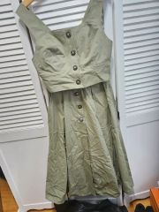 POPPY ミリタリーフレアチュニック カーキ あさぎーにょ フリー - メルカリ