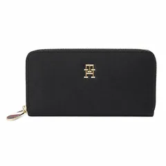 【ギフト対応可】トミーヒルフィガー TOMMY HILFIGER 長財布 POPPY TH LARGE ZA BLACK GOLD ラウンドファスナー ブラック ゴールド レディース おしゃれ 人気 ブランド 誕生日 記念 プレゼント ギフト 送料無料のサムネイル