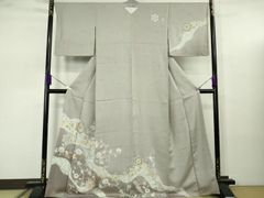 平和屋着物◎六通柄袋帯 唐織 正倉院 銀糸 正絹 逸品 BAAT9414mz