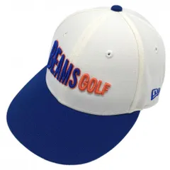 ビームスゴルフ×ニューエラ キャップ アイボリー×ブルー 立体ロゴ刺しゅう    ゴルフウェア BEAMS GOLFのサムネイル