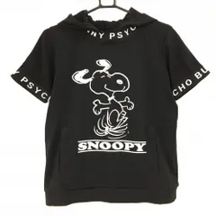 サイコバニー×Peanuts 半袖パーカー 黒×白 スヌーピー コラボ  レディース 1 ゴルフウェア Psycho Bunnyのサムネイル