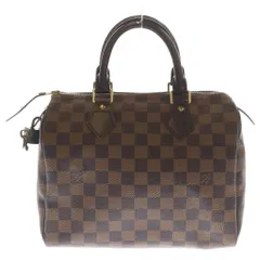 LOUIS VUITTON (ルイヴィトン) ダミエ スピーディー25 ハンドバッグ ボストンバッグ ブラウン レザー×PVC N41365 ゴールド金具のサムネイル