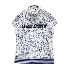 サイズ：L LE COQ GOLF ルコックゴルフ  ハイネック 半袖Tシャツ 総柄 ホワイト系 [240101731048] ゴルフウェア レディース ストストのサムネイル