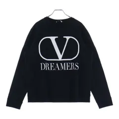 VALENTINO (ヴァレンティノ) フロントロゴプリント クルーネックスウェット トレーナー ブラック TV0MF11Y680のサムネイル