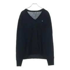 Dior HOMME (ディオールオム) 04AW エディ期 CDロゴ刺繍 Vネックセーター ブラック ウール #M 4HH4056201のサムネイル
