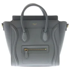 CELINE (セリーヌ) ラゲージ ナノ 2WAYショルダーバッグ ハンドバッグ グレー レザーのサムネイル