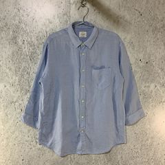 URBAN RESEARCH DOORS アーバンリサーチドアーズ ヨーロピアン リネン 長袖シャツ ライトブルー 40サイズ 〇□