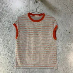 FORK&SPOON フォークアンドスプーン カラーボーダー ショートスリーブ Tシャツ オレンジ 1サイズ □〇のサムネイル