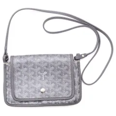 GOYARD (ゴヤール) プリュメ PVC コーティングキャンバス レザー ショルダーバッグ ポーチ ウォレット シルバー金具 グレーのサムネイル