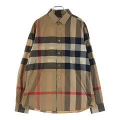 BURBERRY (バーバリー) メガチェック 長袖コットンシャツ レギュラーカラー ベージュ 8010213のサムネイル