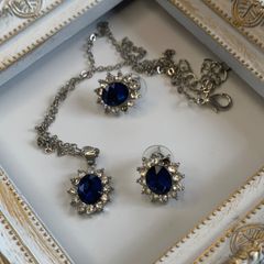 シルバー ジュエリー☆ ブルー サファイア アクセサリー 4点セット 