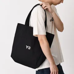 Y-3 ワイスリー トートバッグ CANVAS TOTE KD4184 メンズ ユニセックス ブラック コットン キャンバス ロゴ A4収納可能 大容量 通勤 通学 26SS入荷のサムネイル