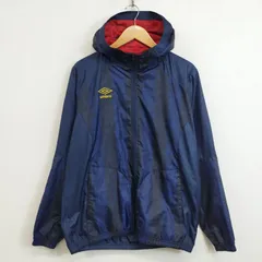 UMBRO アンブロ グラフィックラインド ジャケット フード付 切替 サッカー フットボール 裏地 メッシュ ネイビー L G452のサムネイル