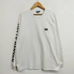 HELLY HANSEN ヘリーハンセン ロングスリーブ レターティー  L/S Letter Tee ロンT 長袖 アウトドア ロゴ プリント ホワイト XL G453のサムネイル