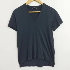 AURALEE オーラリー Vネック Tシャツ 半袖 無地 シンプル シングルステッチ 古着 ブラック G454のサムネイル