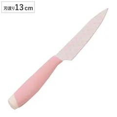 ペティナイフ ソフトグリップ包丁 ピンク （ 小型ナイフ 果物包丁 包丁 ほうちょう 小型包丁 卓上包丁 果物ナイフ キッチンナイフ 万能包丁 ギザ刃 下ごしらえ用品 錆びにくい 切れ味抜群 かわいい )のサムネイル