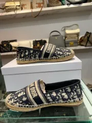 Dior (ディオール) オブリーク エスパドリーユ スリッポン レディース (レディース) ネイビー (38)のサムネイル