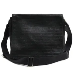 アルマーニ／EMPORIO ARMANI バッグ ショルダーバッグ 鞄 メンズ 男性 男性用 レザー 革 本革 ブラック 黒  YEM127 YC078 フラップ式 メッセンジャーバッグのサムネイル