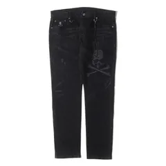 【美品】mastermind JAPAN マスターマインドジャパン パンツ ブラック 黒 サイズ:XXL | 21AW ダメージ加工 スカルプリント デニムパンツ (JEANS WASH PRODUCT M21AW NZK405) / WORLD【中古】のサムネイル