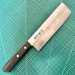 源心宗★菜切り包丁★165mm★ステンレス★全鋼★片刃★木製柄★和包丁★野菜切り★薄刃包丁★家庭用★刻み★千切り★調理★料理★キッチン★DIY★研ぎ練習★ベース★即決★Nakiri★Knifeのサムネイル