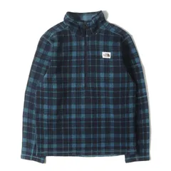 THE NORTH FACE ノースフェイス ニット ブルー ネイビー サイズ:M | US企画 | 裏地フリース チェック ハーフジップ ニット | トップス 羽織り【メンズ】【中古】のサムネイル