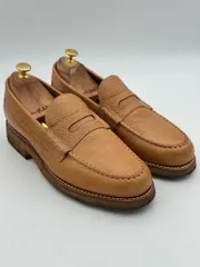 Grenson グレンソン コインローファー シボ クレープソール UK8.5E 目安27cmのサムネイル