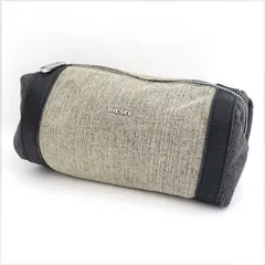 DIESEL / ディーゼル ■ポーチ  小物入れ  キャンバス  ベージュ グレー ブランド【中古】 のサムネイル