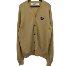 PLAY COMME des GARÇONS ベージュカーディガン XL - メルカリ