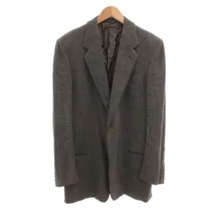ジョルジオアルマーニ GIORGIO ARMANI テーラードジャケット グレー 50 チェック柄 シングルブレスト 背抜き ノーベント /TQ ■ECG007のサムネイル
