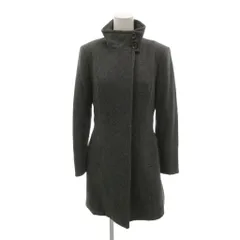 ミッシェルクラン MICHEL KLEIN コート アンゴラ混 38 ミドル丈 比翼ボタン ネックボタン 無地 グレー /YF ■ECG007のサムネイル