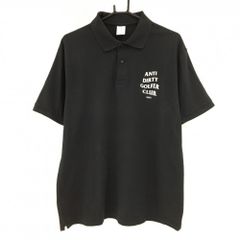 未使用級✨ ANTI DIRTY GOLFER CLUB ポロシャツ L 半袖 ノーポイント 半袖ポロシャツ 黒×白 ANTI DIRTY GOLFER CLUB メンズ XL
