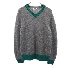 ACNE STUDIOS アクネストゥディオズ ウールブレンド 長袖 Vネック ニット XS グレー系 セーター メンズ 古着のサムネイル
