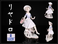 LLADRO 【リヤドロ】 フィギュリン 磁器人形 子犬とかけっこ 高27㎝／美品I！CS113のサムネイル