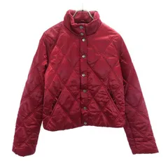 Guess ゲス キルティング ナイロンジャケット M レッド系 裏フリース レディース 古着のサムネイル